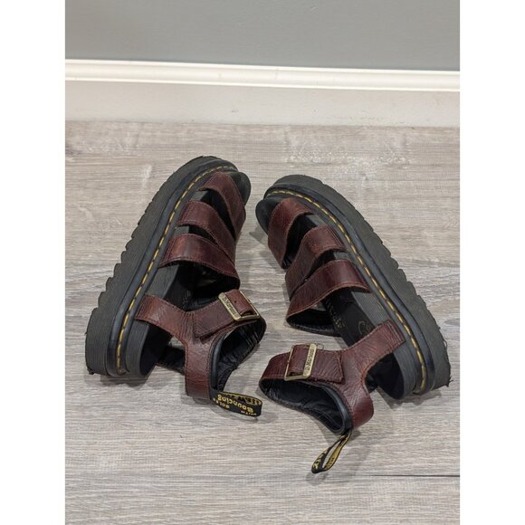 Dr Doc Martens Vegan Blaire Sandals Womens 5 EU 36 Brown Chunky Bouncing Sole - Picture 7 of 16